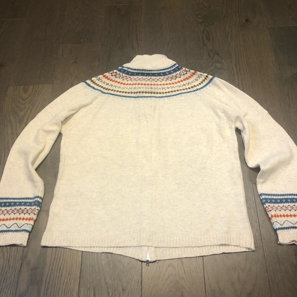 NWT Columbia Serendipity Fairisle Full Zip Women’s Sweater Sz XL Cream/Multi - Picture 10 of 12